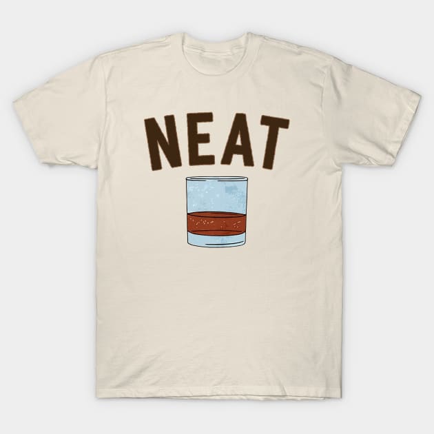 Whiskey Neat Old Fashioned Scotch and Bourbon II T-Shirt by Talkad